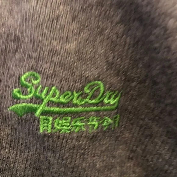 SUPERDRY Grey Pullover Cashmere Blend Melange‎ Sweater Size Large - Picture 3 of 8